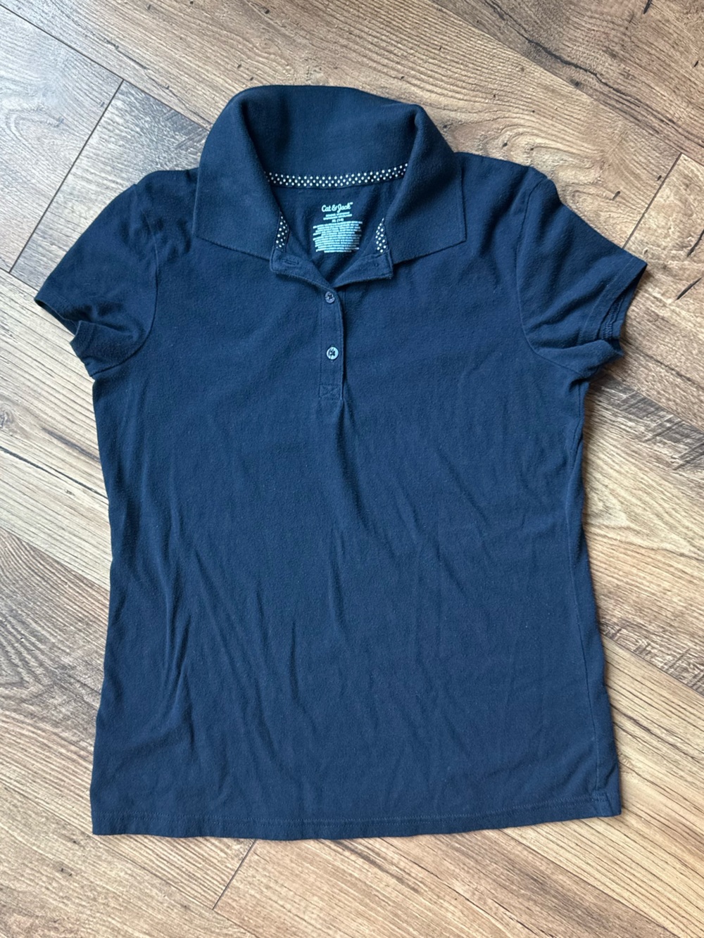 Girls Navy Cat & Jack Short Sleeve Polo Top school uniform